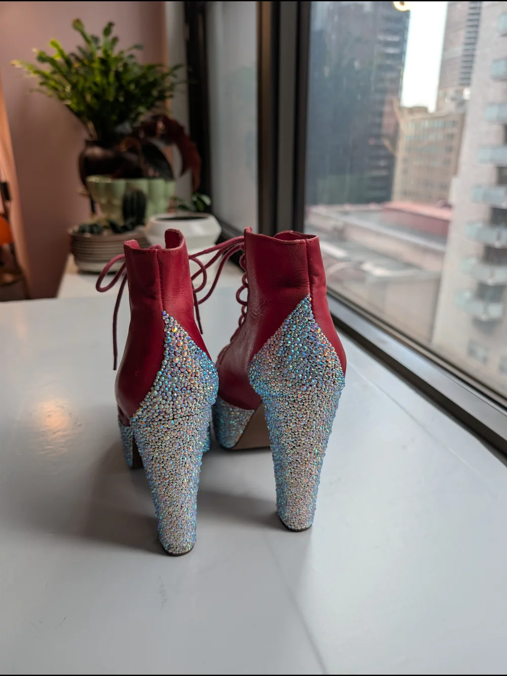 Jeffrey Campbell rhinestones added